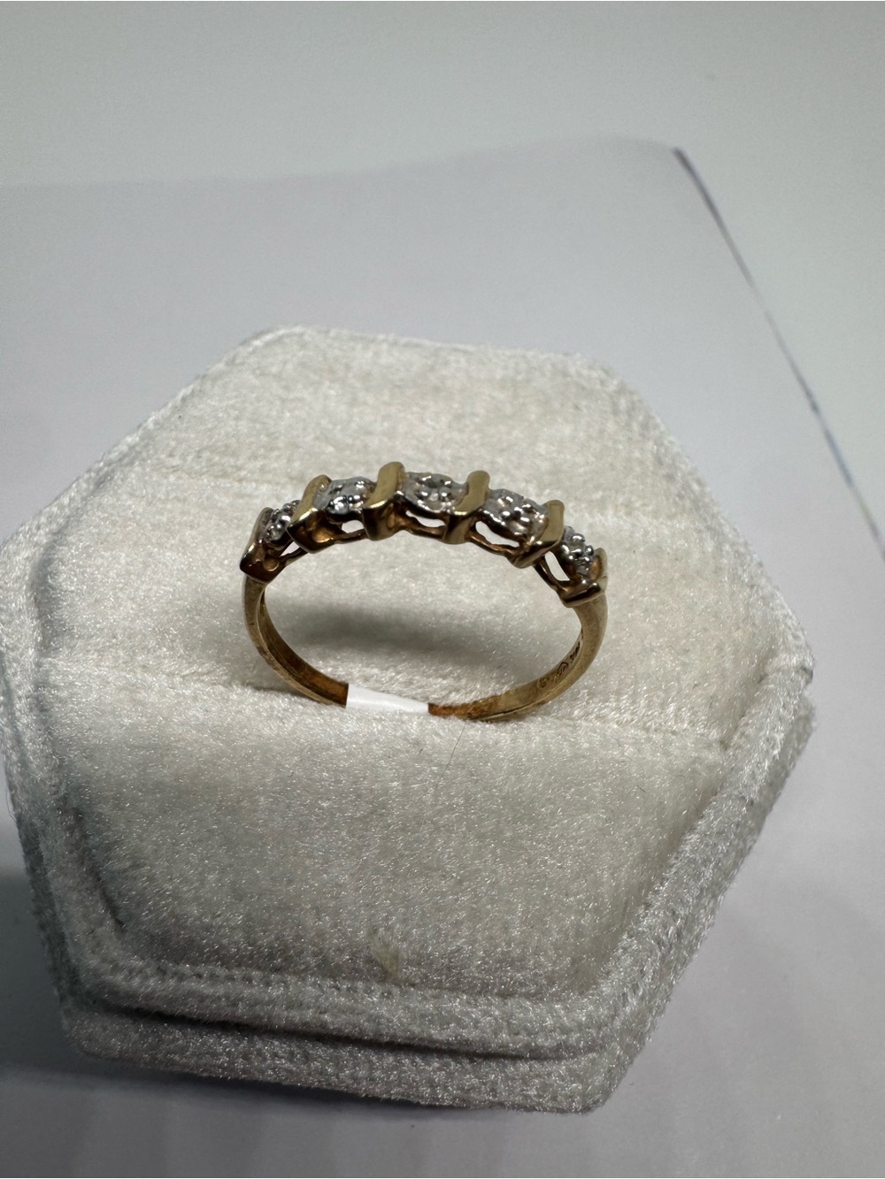 Vintage 10K Yellow Gold Natural Diamond Ring Size 6.5 | Fine Jewelry - Picture 8 of 14
